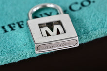 Load image into Gallery viewer, Tiffany &amp; Co. Silver Letter &quot;M&quot; Padlock Pendant *Soldered Closed*
