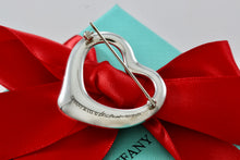 Load image into Gallery viewer, Tiffany &amp; Co. Elsa Peretti Silver Large 35mm Open Heart Brooch Pin
