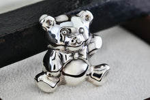 Load image into Gallery viewer, Sterling Silver Teddy Bear Brooch Pin
