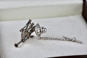 James Avery Sterling Silver Bagpipe 2" Brooch Pin