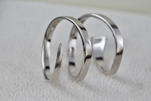 Sterling Silver Snake Band Wrap Ring Size 7