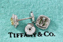 Load image into Gallery viewer, Tiffany &amp; Co. 18Kt. White Gold Platinum Soleste Cushion Cut Diamond Earrings
