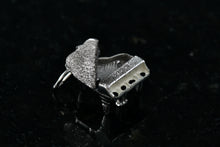 Load image into Gallery viewer, MEM Sterling Silver Black White Enamel Grand Piano Charm Pendant RARE
