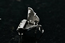 Load image into Gallery viewer, MEM Sterling Silver Black White Enamel Grand Piano Charm Pendant RARE
