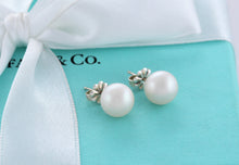 Load image into Gallery viewer, Tiffany &amp; Co. Silver 8mm Pearl Stud Earrings
