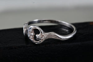 Sterling Silver Man in The Moon Shooting Star Stacking Ring Size 7