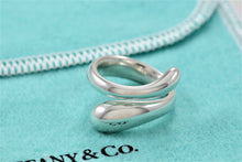 Load image into Gallery viewer, Tiffany &amp; Co. Elsa Peretti Silver Teardrop Open Band Ring
