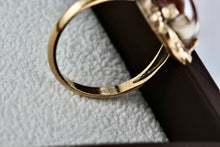 Load image into Gallery viewer, Vintage Handmade Sterling Silver 10KT. Gold Filled Oval Brown Agate Ring Size 7.5
