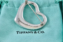 Load image into Gallery viewer, Tiffany &amp; Co. Elsa Peretti Silver Large 35mm Open Heart Brooch Pin
