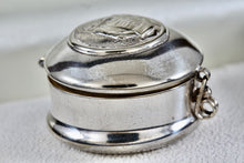 Load image into Gallery viewer, Vintage Silver Mexico ALPACA Mayan Indian Warrior Round Pill Box Trinket
