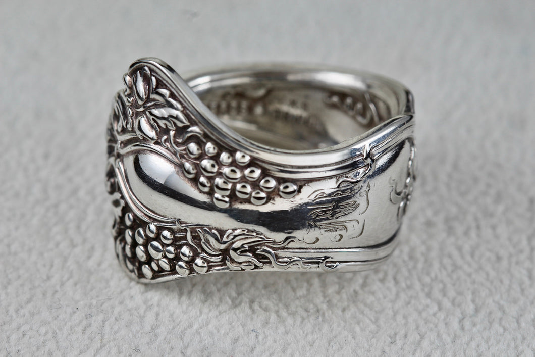 1947 Rogers Bros Silver XS Triple Handmade Spoon Ring Size 8