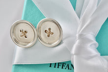 Load image into Gallery viewer, Tiffany &amp; Co. Vintage 14Kt. Gold &amp; Silver Button Clip-On Earrings
