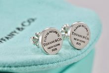 Load image into Gallery viewer, Return To Tiffany &amp; Co. Silver Small Round Circle Mini Stud Earrings
