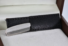 Load image into Gallery viewer, Sterling Silver Mini Comb Brush w/ Leather Case
