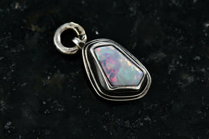 Sterling Silver Opal Nugget Handmade Charm Pendant