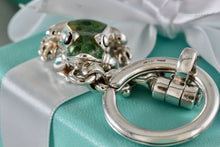 Load image into Gallery viewer, Tiffany &amp; Co. Nature Vintage Silver Green Black Enamel Frog Pendant Keychain
