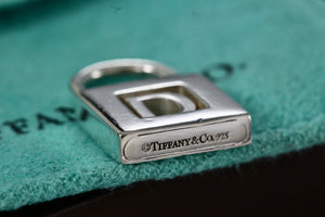 Tiffany & Co. Silver Letter "D" Padlock Pendant *Soldered Closed*