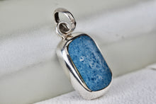 Load image into Gallery viewer, Sterling Silver Rectangle Light Blue Lapis Pendant
