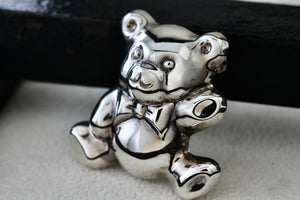 Sterling Silver Teddy Bear Brooch Pin