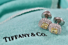 Load image into Gallery viewer, Tiffany &amp; Co. 18Kt. White Gold Platinum Soleste Cushion Cut Diamond Earrings
