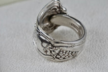 Load image into Gallery viewer, 1947 Rogers Bros Silver XS Triple Handmade Spoon Ring Size 8
