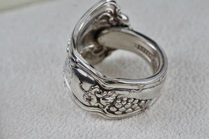 1947 Rogers Bros Silver XS Triple Handmade Spoon Ring Size 8