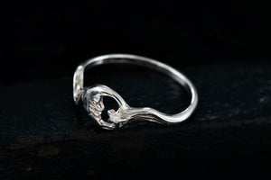 Sterling Silver Man in The Moon Shooting Star Stacking Ring Size 7