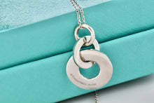 Load image into Gallery viewer, Tiffany &amp; Co Silver 1837 Interlocking Circles Pendant 16-18&quot; Necklace
