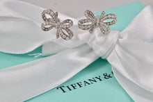 Load image into Gallery viewer, Tiffany &amp; Co. Platinum Diamond Ribbon Stud Earrings
