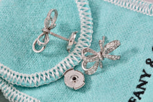 Load image into Gallery viewer, Tiffany &amp; Co. Platinum Diamond Ribbon Stud Earrings
