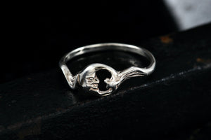 Sterling Silver Man in The Moon Shooting Star Stacking Ring Size 7
