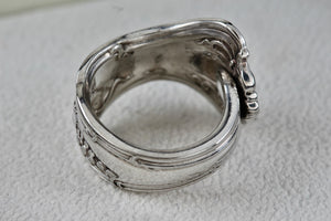 1947 Rogers Bros Silver XS Triple Handmade Spoon Ring Size 8