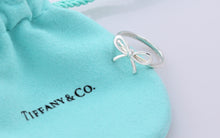 Load image into Gallery viewer, Tiffany &amp; Co. Silver Ribbon Bow Ring
