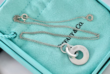 Load image into Gallery viewer, Tiffany &amp; Co Silver 1837 Interlocking Circles Pendant 16-18&quot; Necklace
