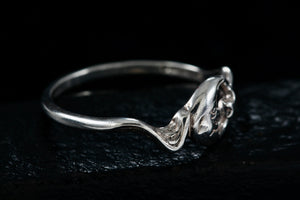 Sterling Silver Man in The Moon Shooting Star Stacking Ring Size 7