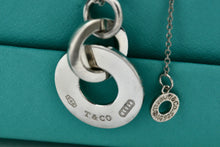 Load image into Gallery viewer, Tiffany &amp; Co Silver 1837 Interlocking Circles Pendant 16-18&quot; Necklace
