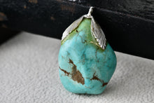 Load image into Gallery viewer, Large Chunky Turquoise Rock 1&quot; Stone Pendant
