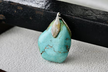 Load image into Gallery viewer, Large Chunky Turquoise Rock 1&quot; Stone Pendant
