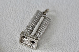 Sterling Silver Chicago Marina City Landmark Towers Building Charm Pendant