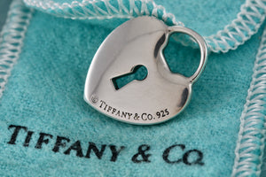 Tiffany & Co. Silver Large Keyhole Heart Pendant