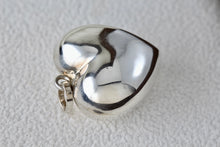 Load image into Gallery viewer, Sterling Silver Large Puffy Floating Heart Charm Pendant
