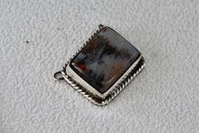 Load image into Gallery viewer, Sterling Silver Handmade Rectangle Multi Color Agate Stone Pendant
