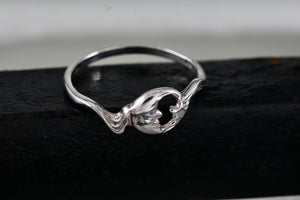 Sterling Silver Man in The Moon Shooting Star Stacking Ring Size 7