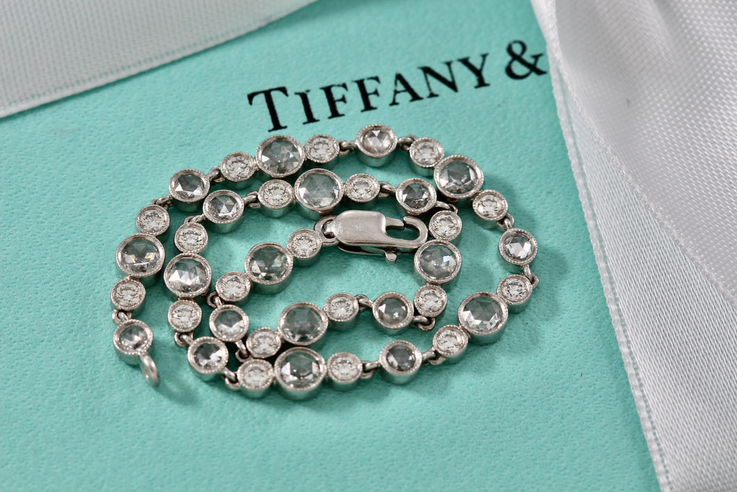 Tiffany & Co. Platinum Diamond Bubble Link Bracelet