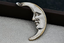 Load image into Gallery viewer, Sterling Silver Man In The Moon Charm Pendant
