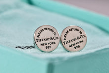 Load image into Gallery viewer, Return To Tiffany &amp; Co. Silver Small Round Circle Mini Stud Earrings
