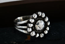 Load image into Gallery viewer, Sterling Silver Handmade Flower Bead Ring Size 5.5
