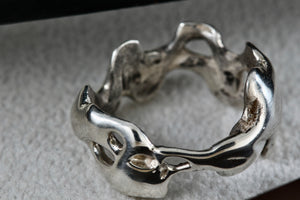 Sterling Silver Melt Wrap Ring Size 6