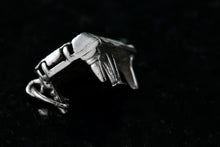 Load image into Gallery viewer, MEM Sterling Silver Black White Enamel Grand Piano Charm Pendant RARE
