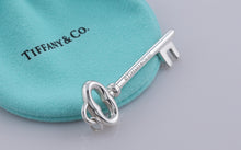 Load image into Gallery viewer, Tiffany &amp; Co. Silver Skeleton Oval Key 2&quot; Pendant
